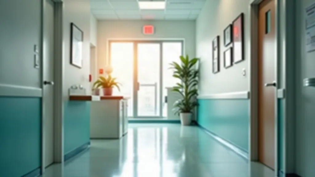 A bright bariatric clinic corridor with a consultation office door open, suggesting an editorial newsroom about weight-loss surgery.
