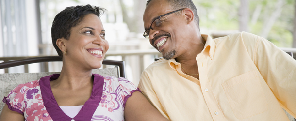 Smiling couple — archived photo from the LABS study participant website